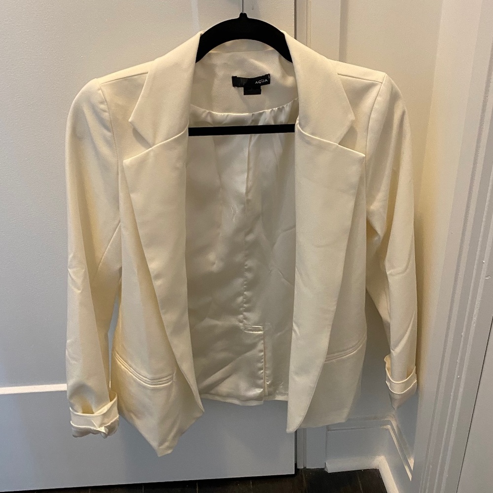Aqua White Blazer - Size Small